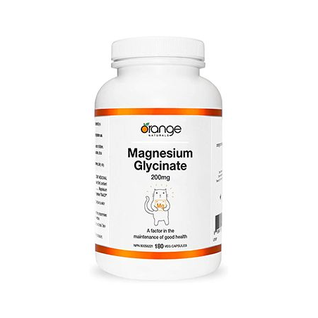 Orange Naturals 오렌지 내추럴스 마그네슘 글리시네이트 200 mg 180 식물성 캡슐 | 매일 업데이트되는 특가 상품 | VITASHOP