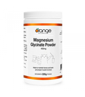 Orange Naturals Magnesium Glycinate Powder 400 mg 220 g | Unbeatable Prices, Daily Deals | VITASHOP