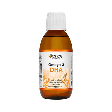 Orange Naturals Omega-3 DHA Goji Citrus Liquid 150 ml | Unbeatable Prices, Daily Deals | VITASHOP