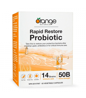 Orange Naturals 오렌지 내추럴스 래피드 리스토어 프로바이오틱 50B 60 식물성 캡슐 | 매일 업데이트되는 특가 상품 | VITASHOP