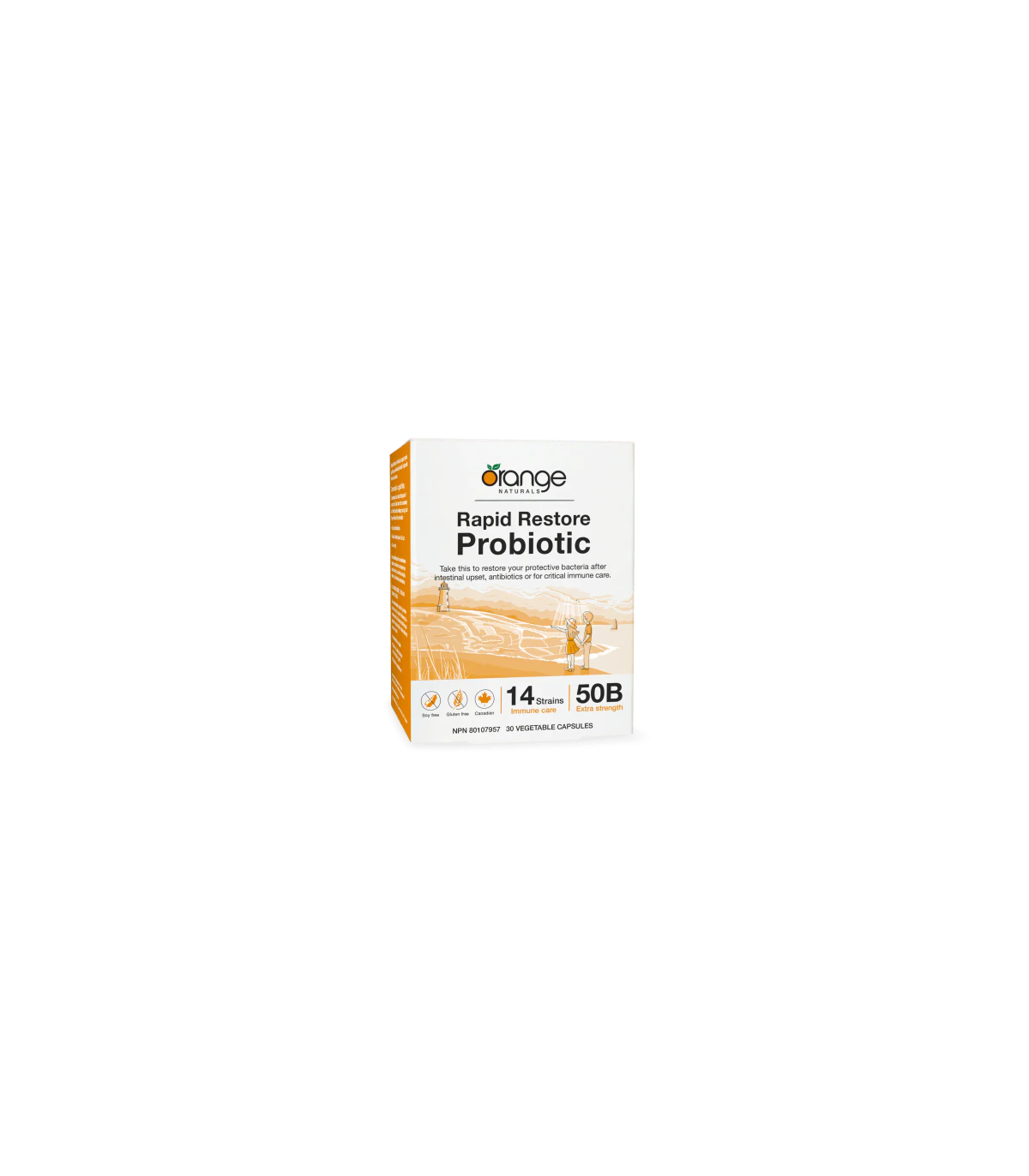 Orange Naturals 오렌지 내추럴스 래피드 리스토어 프로바이오틱 50B 30 베지 캡슐 | 매일 업데이트되는 특가 상품 | VITASHOP