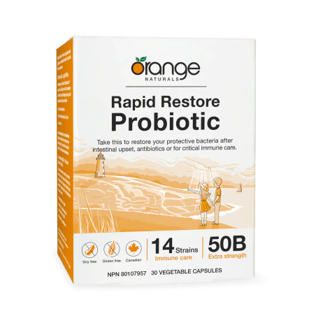 Orange Naturals 오렌지 내추럴스 래피드 리스토어 프로바이오틱 50B 30 베지 캡슐 | 매일 업데이트되는 특가 상품 | VITASHOP