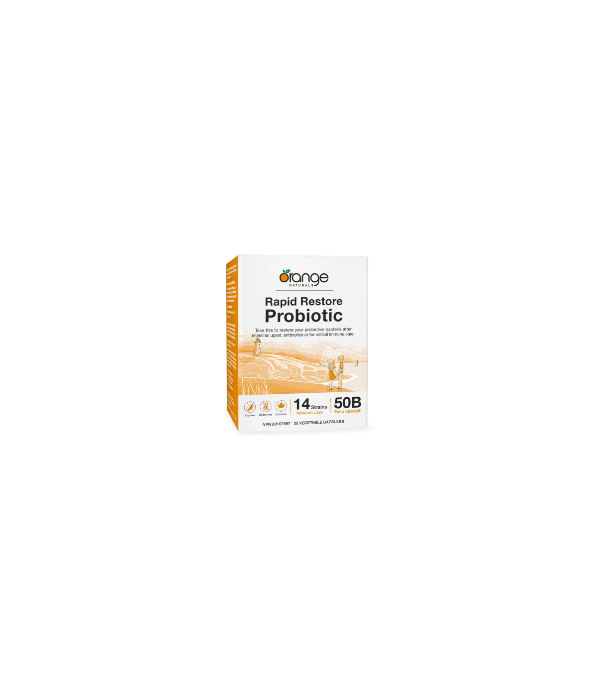 Orange Naturals 오렌지 내추럴스 래피드 리스토어 프로바이오틱 50B 30 베지 캡슐 | 매일 업데이트되는 특가 상품 | VITASHOP