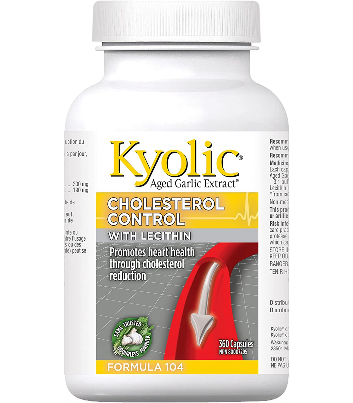 Kyolic Formula 104 Choles Cntrl w/Lecithin 360 Capsules | Unbeatable Prices, Daily Deals | VITASHOP