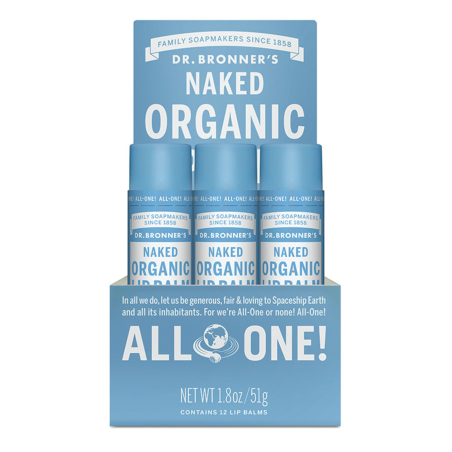 Dr. Bronner's Naked Lip Balm 12 x 4 g | 每天不同折扣, 全网最低价格 | 种类齐全的保健品店铺 VITASHOP, 只有你想不到, 没有你买不到 !