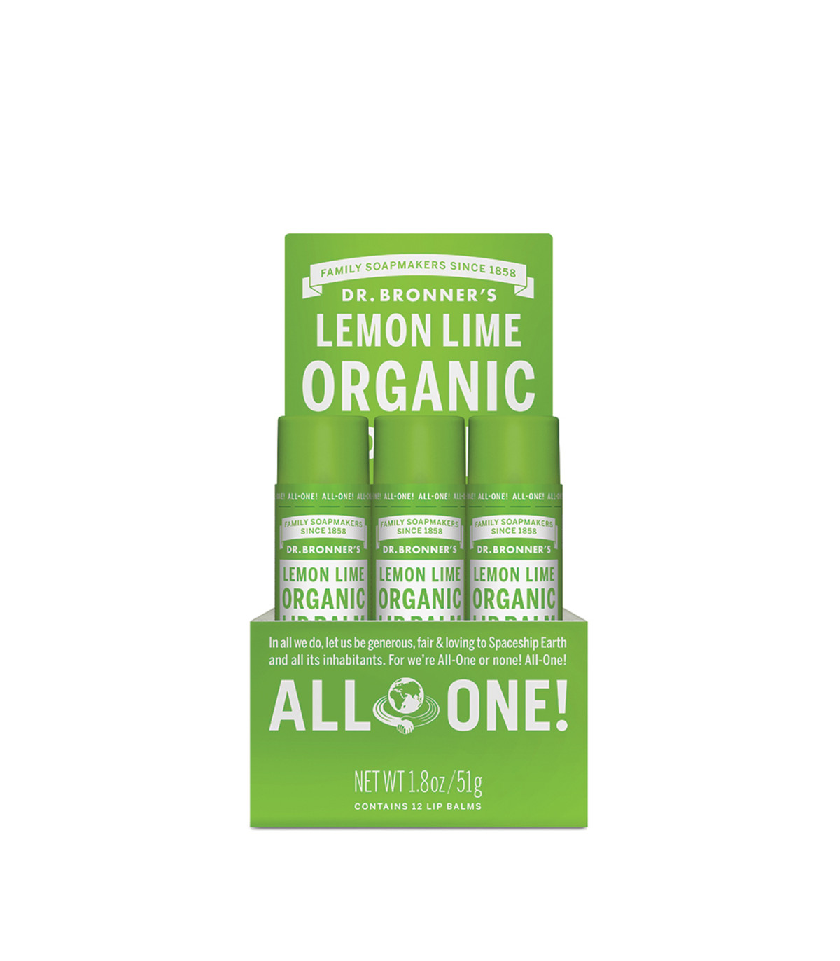 Lemon Lime Lip Balm 12 x 4 g | Safest & Easiest Shopping Vitamins Online | VITASHOP