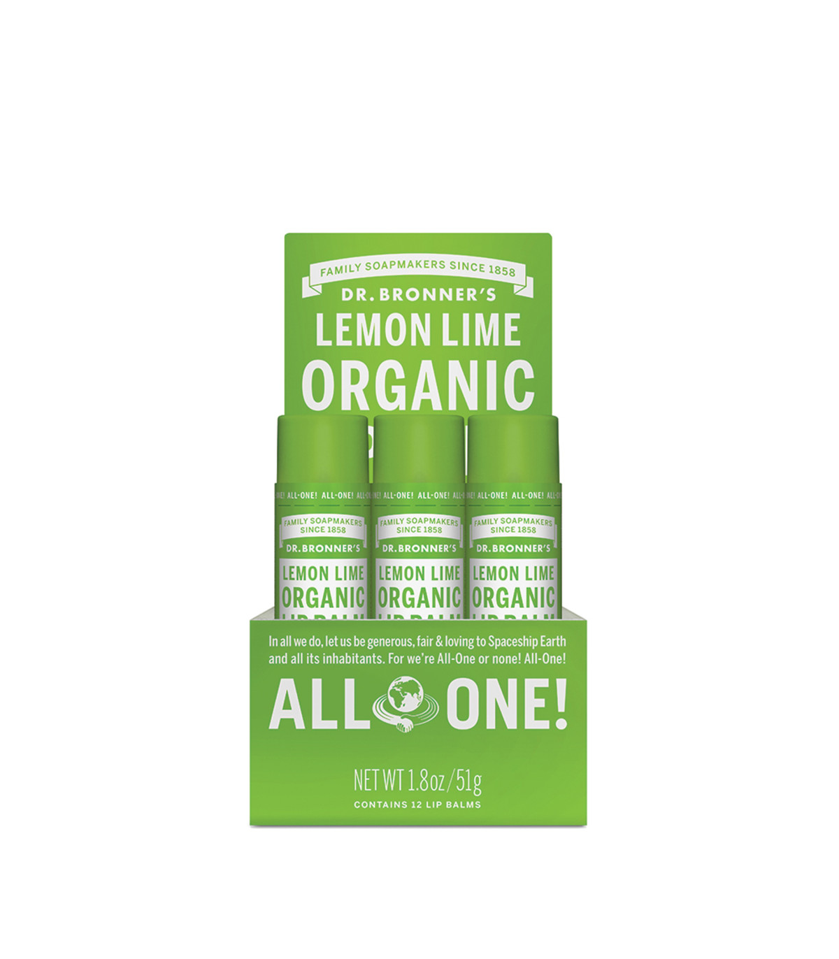 Lemon Lime Lip Balm 12 x 4 g | Safest & Easiest Shopping Vitamins Online | VITASHOP