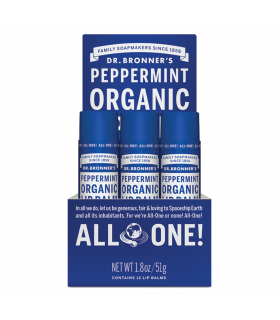 Dr. Bronner's Peppermint Lip Balm 12 x 4 g | 每天不同折扣, 全网最低价格 | 种类齐全的保健品店铺 VITASHOP, 只有你想不到, 没有你买不到 !
