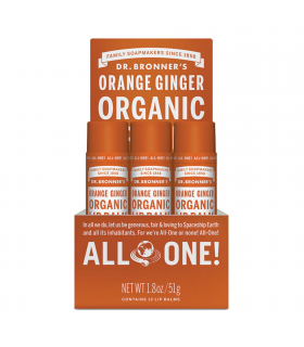 Dr. Bronner's Orange Ginger Lip Balm 12 x 4 g | Unbeatable Prices, Daily Deals | VITASHOP