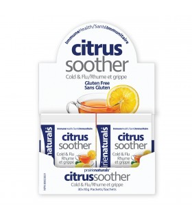 Citrus Soother Cold & Flu Hot Immune-Boosting Drink with Elderberry, Zinc, Vitamins D & C, & Lemon Balm 10 g x 30 Packets | Safe