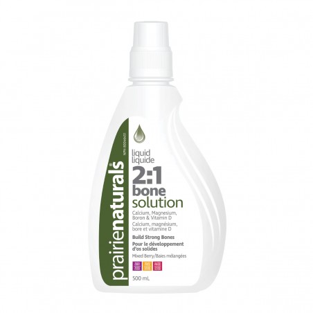 Prairie Naturals Liquid Ionic Bone Solution 2:1 Calcium, Magnesium, Boron, Vitamin D 500 ml | Unbeatable Prices, Daily Deals | V
