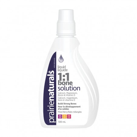 Prairie Naturals Liquid Ionic Bone Solution 1:1 Calcium, Magnesium, Boron, Vitamin D 500 ml | Unbeatable Prices, Daily Deals | V