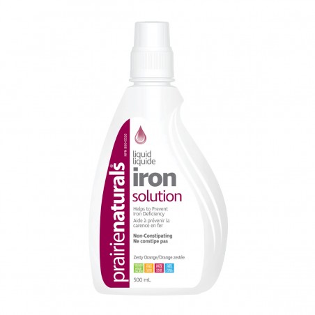 Prairie Naturals Liquid Ionic Iron Solution Iron Vitamin B12 500 ml | Unbeatable Prices, Daily Deals | VITASHOP
