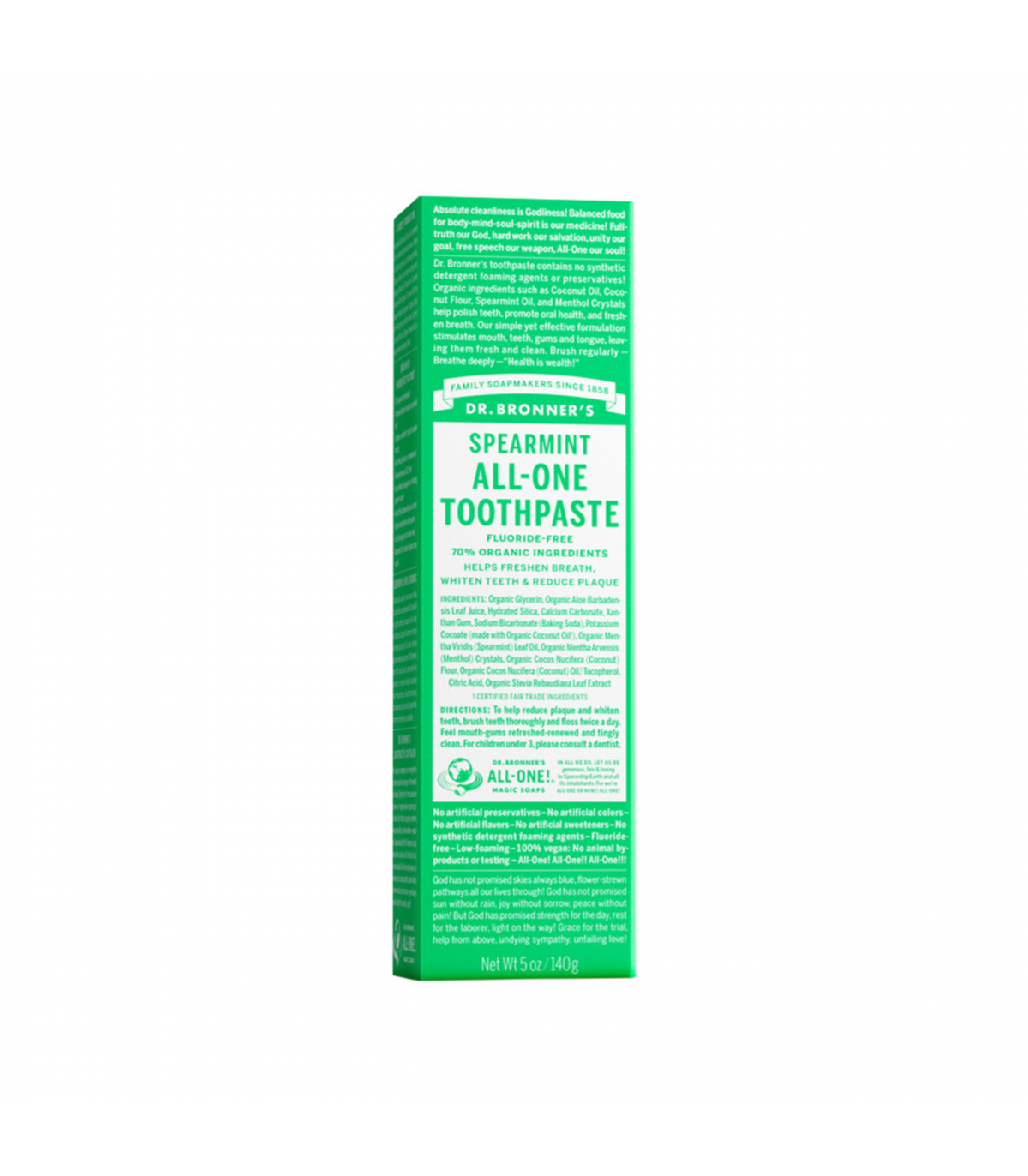 Dr. Bronner's Spearmint ALL-ONE Toothpaste 140 g | Unbeatable Prices, Daily Deals | VITASHOP