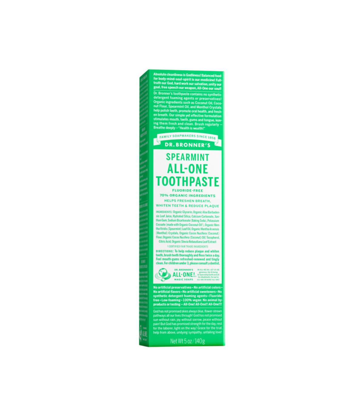 Dr. Bronner's Spearmint ALL-ONE Toothpaste 140 g | Unbeatable Prices, Daily Deals | VITASHOP