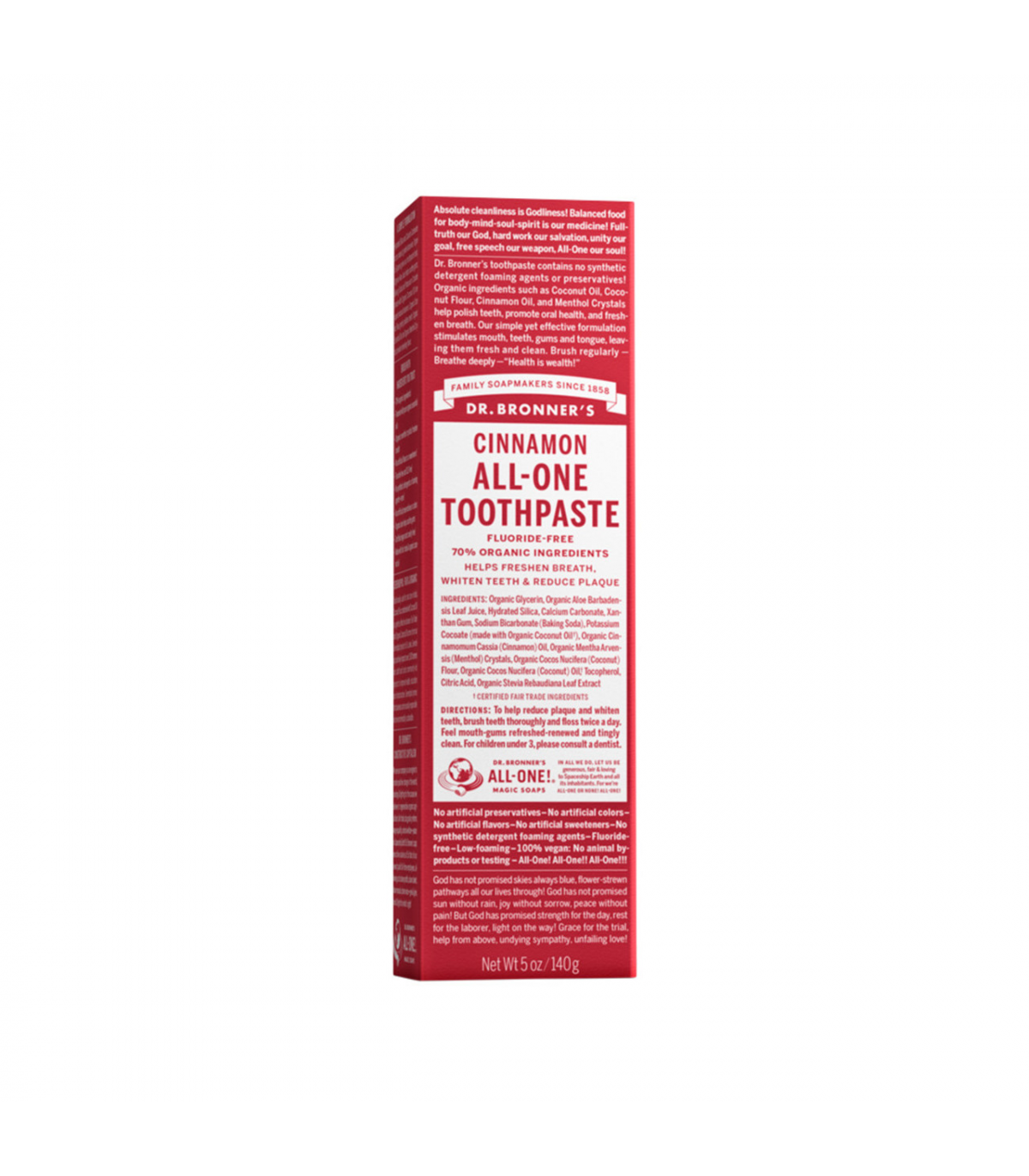 Dr. Bronner's 닥터 브로너스 시나몬 올원 치약 140g | 매일 업데이트되는 특가 상품 | VITASHOP