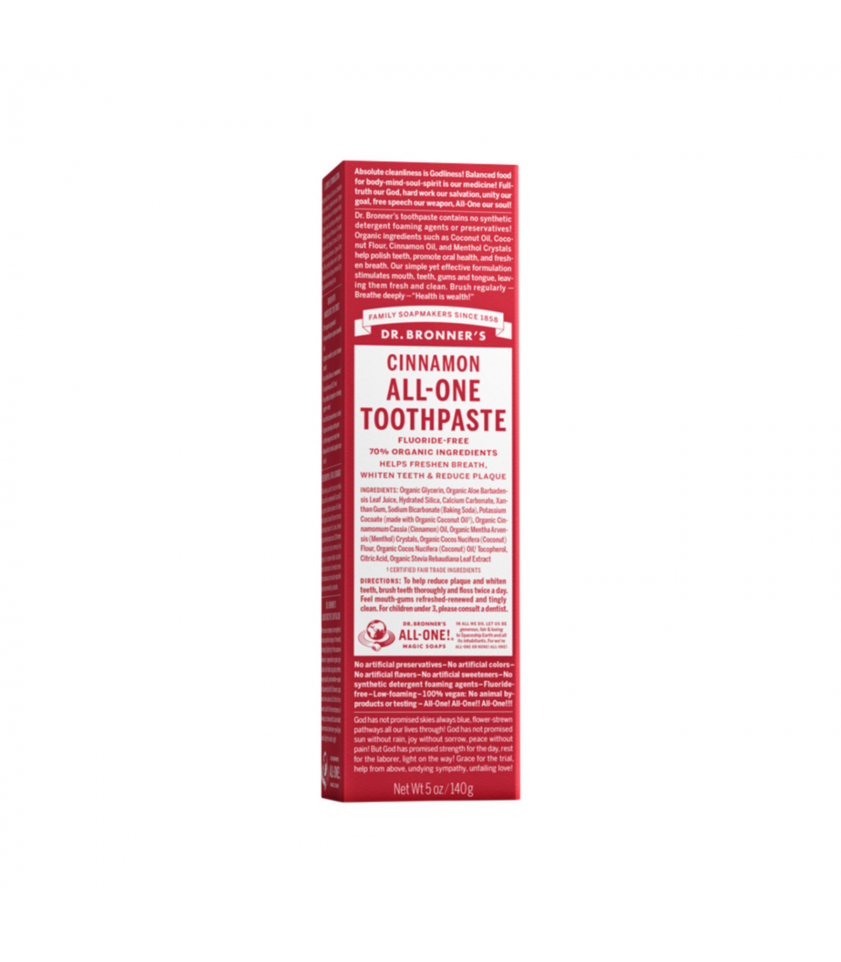 Dr. Bronner's 닥터 브로너스 시나몬 올원 치약 140g | 매일 업데이트되는 특가 상품 | VITASHOP