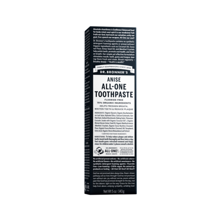 Dr. Bronner's Anise ALL-ONE Toothpaste 140 g | Unbeatable Prices, Daily Deals | VITASHOP