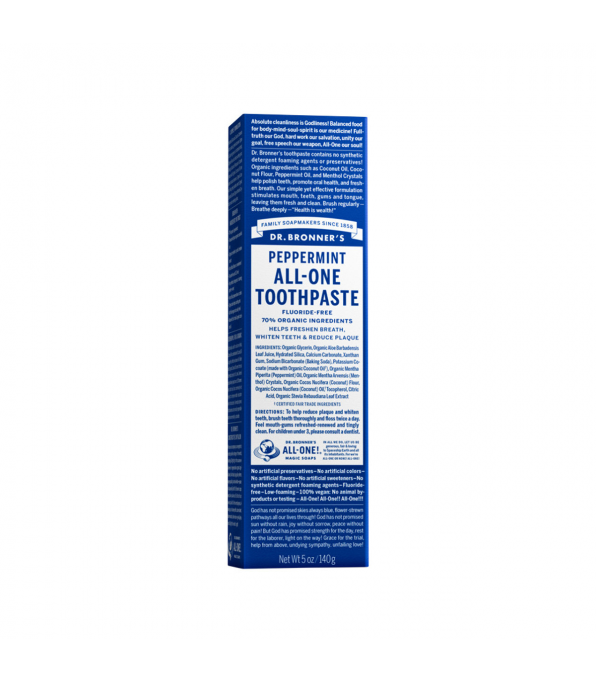 Dr. Bronner's Peppermint ALL-ONE Toothpaste 140 g | Unbeatable Prices, Daily Deals | VITASHOP