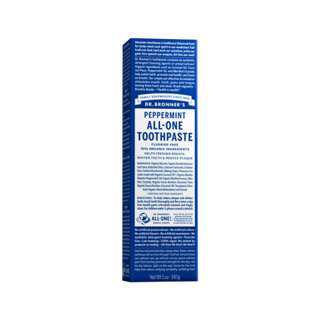 Dr. Bronner's Peppermint ALL-ONE Toothpaste 140 g | Unbeatable Prices, Daily Deals | VITASHOP
