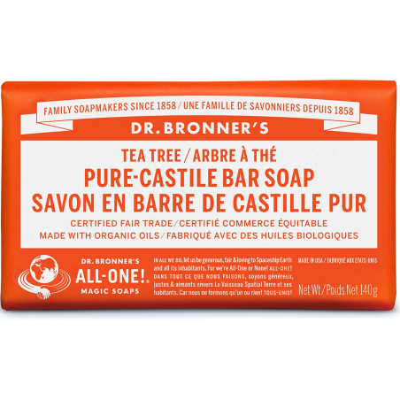 Dr. Bronner's Tea Tree Pure-Castile Bar Soap 140 g | 每天不同折扣, 全网最低价格 | 种类齐全的保健品店铺 VITASHOP, 只有你想不到, 没有你买不到 !