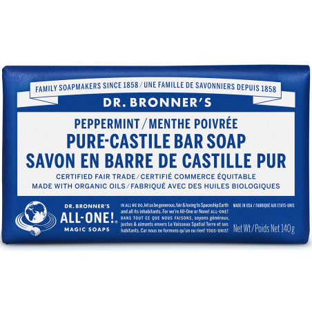 Dr. Bronner's Peppermint Pure-Castile Bar Soap 140 g | Unbeatable Prices, Daily Deals | VITASHOP