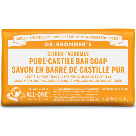 Dr. Bronner's 닥터 브로너스 시트러스 퓨어 카스티야 바 비누 140g | 매일 업데이트되는 특가 상품 | VITASHOP