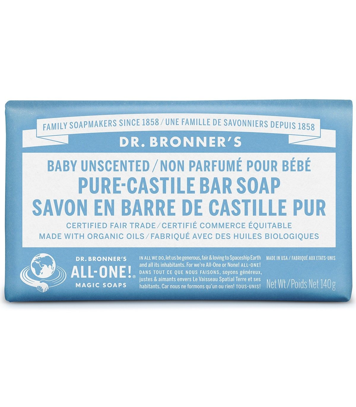 Dr. Bronner's 닥터 브로너스 베이비 무향 비누 140g | 매일 업데이트되는 특가 상품 | VITASHOP