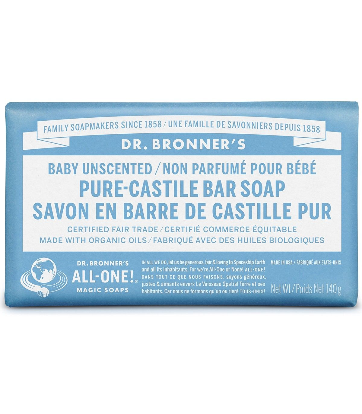 Dr. Bronner's 닥터 브로너스 베이비 무향 비누 140g | 매일 업데이트되는 특가 상품 | VITASHOP
