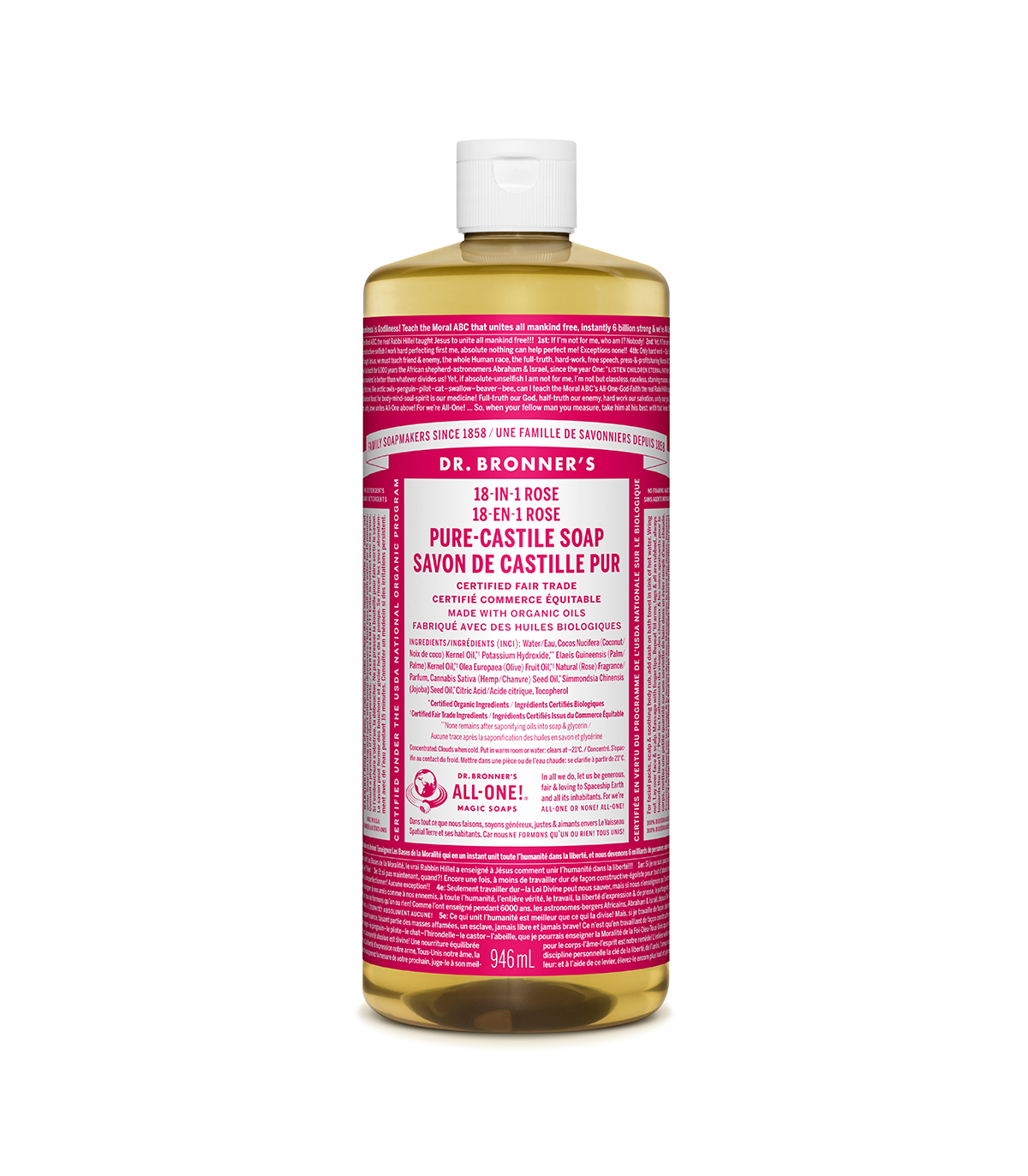 Dr. Bronner's 닥터 브로너스 로즈 퓨어 카스티야 리퀴드 솝 946ml | 매일 업데이트되는 특가 상품 | VITASHOP