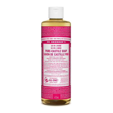Dr. Bronner's Rose Pure-Castile Soap 473 ml | Unbeatable Prices, Daily Deals | VITASHOP