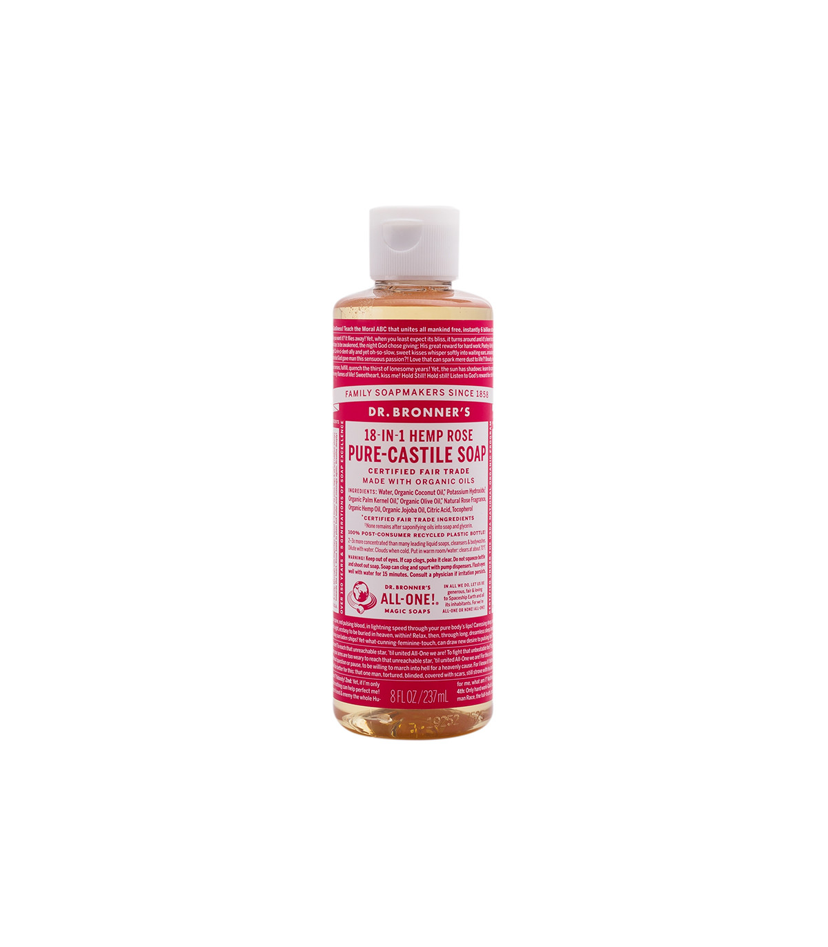 Dr. Bronner's 닥터 브로너스 로즈 퓨어 카스티야 비누 237ml | 매일 업데이트되는 특가 상품 | VITASHOP