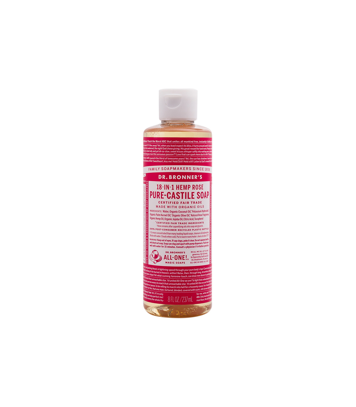 Dr. Bronner's 닥터 브로너스 로즈 퓨어 카스티야 비누 237ml | 매일 업데이트되는 특가 상품 | VITASHOP