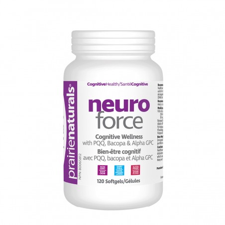 Prairie Naturals Neuro-Force Cognitive Health Blend with PQQ, Bacopa, Alpha GPC 120 Softgels | Unbeatable Prices, Daily Deals |