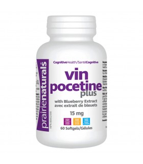 Prairie Naturals Vinpocetine 15 mg with Blueberry Extract 60 Softgels | Unbeatable Prices, Daily Deals | VITASHOP