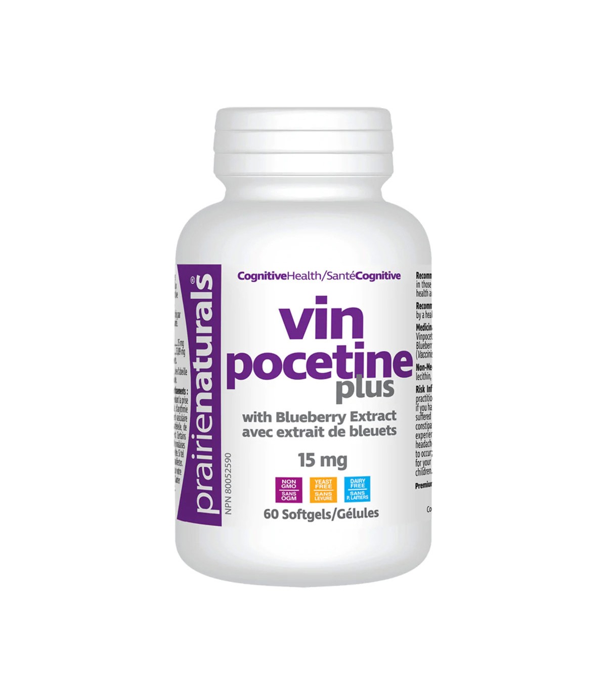 Prairie Naturals Vinpocetine 15 mg with Blueberry Extract 60 Softgels | Unbeatable Prices, Daily Deals | VITASHOP