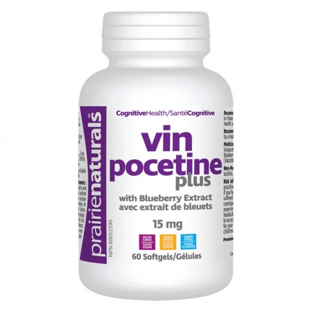 Prairie Naturals Vinpocetine 15 mg with Blueberry Extract 60 Softgels | Unbeatable Prices, Daily Deals | VITASHOP