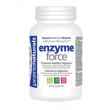 Prairie Naturals 프레리 내추럴스 FibraZyme 60 Vegi 캡슐이 포함된 Enzyme-Force 풀 스펙트럼 식물 효소 | 매일 업데이트되는 특가 상품 | VITASHOP