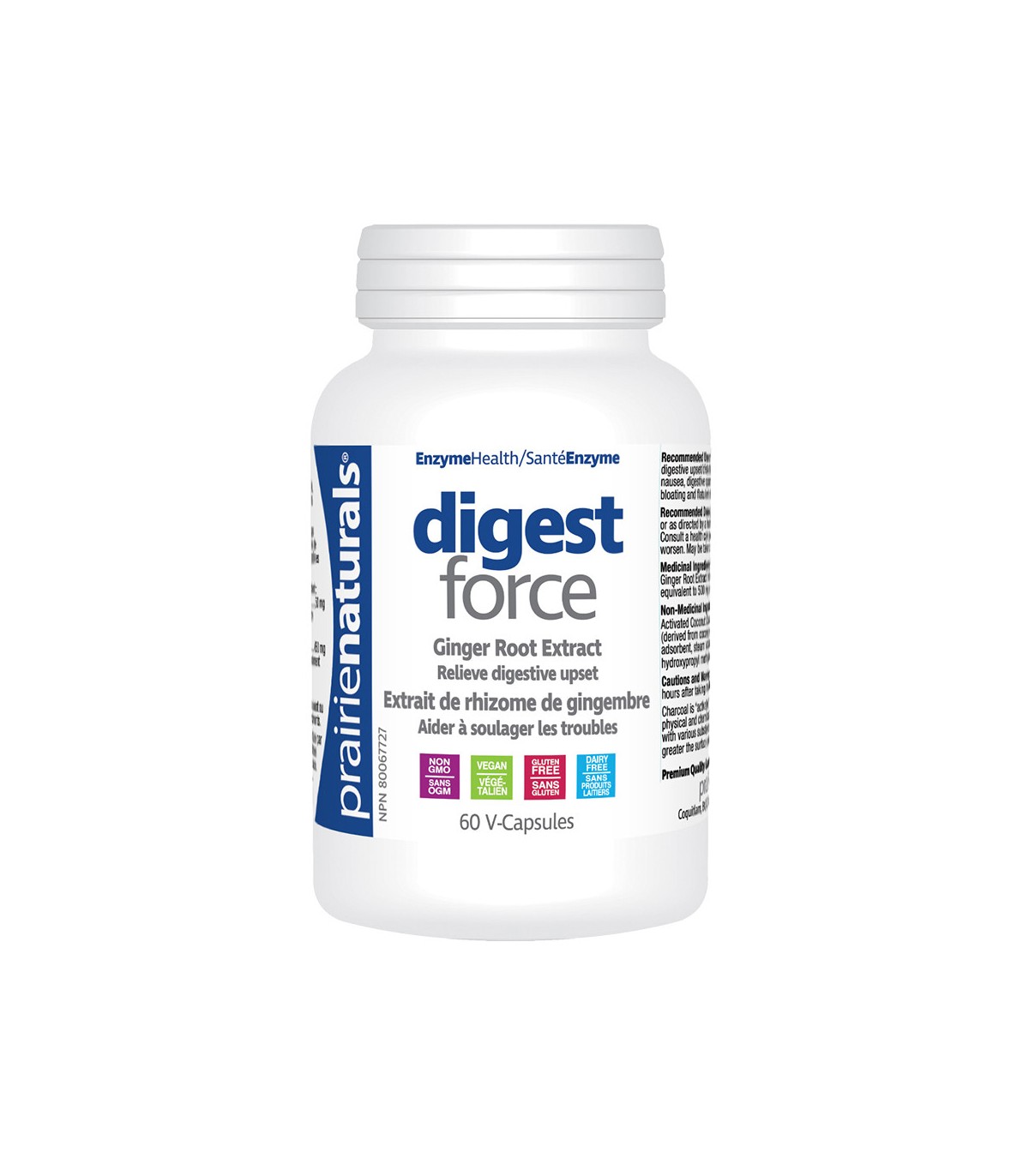 Prairie Naturals Digest-Force Activated Coconut Charcoal Ginger Root Extract 60 Vegi Capsules | 每天不同折扣, 全网最低价格 | 种类齐全的保健品店铺 VITA