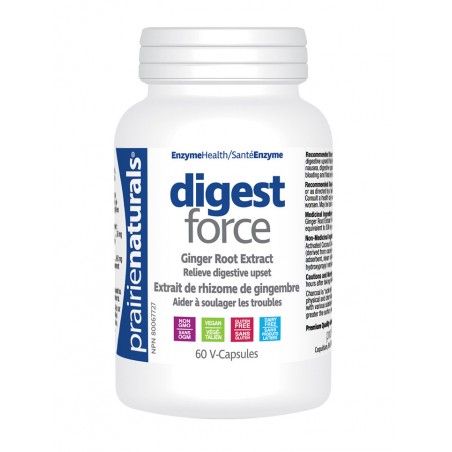 Prairie Naturals Digest-Force Activated Coconut Charcoal Ginger Root Extract 60 Vegi Capsules | 每天不同折扣, 全网最低价格 | 种类齐全的保健品店铺 VITA