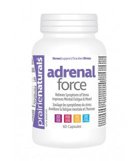 Prairie Naturals Adrenal-Force Adrenal Cortex Gland, Rhodiola, L-Tyrosine, Activated B Vitamins 60 Capsules | Unbeatable Prices,