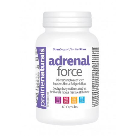 Prairie Naturals Adrenal-Force Adrenal Cortex Gland, Rhodiola, L-Tyrosine, Activated B Vitamins 60 Capsules | 每天不同折扣, 全网最低价格 | 种