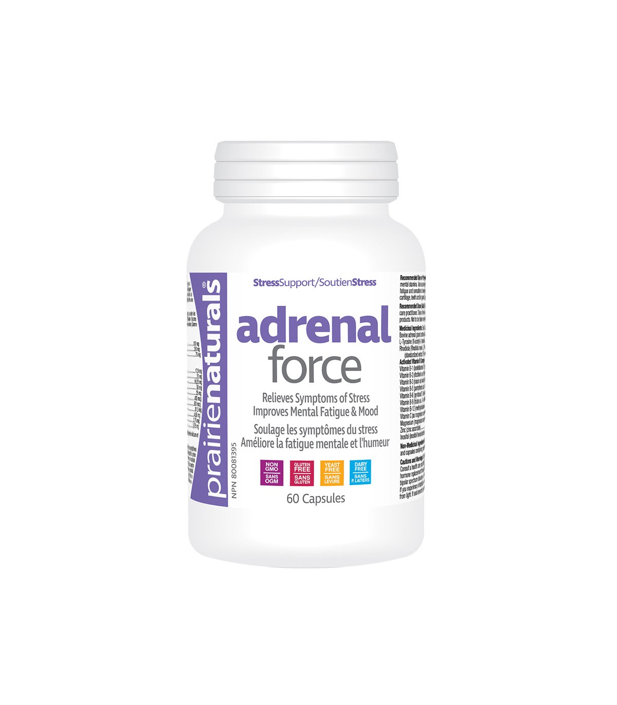 Prairie Naturals Adrenal-Force Adrenal Cortex Gland, Rhodiola, L-Tyrosine, Activated B Vitamins 60 Capsules | 每天不同折扣, 全网最低价格 | 种