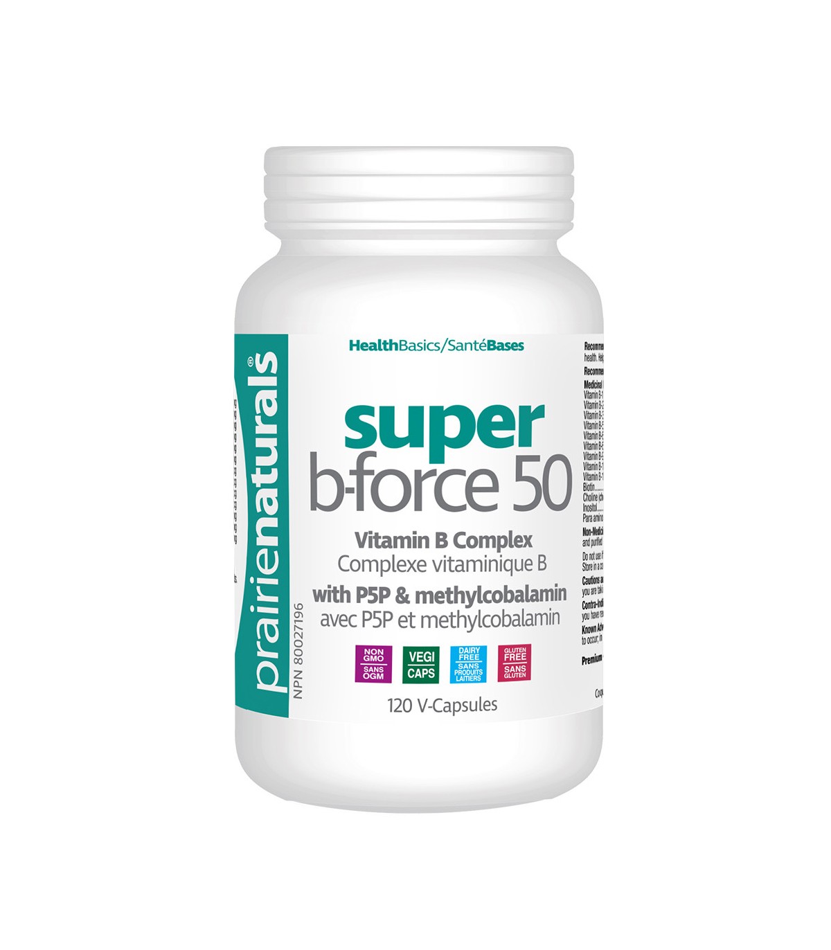 Prairie Naturals Super B-Force B Complex with P5P Methylcobalamin 120 Vegi Capsules | Unbeatable Prices, Daily Deals | VITASHOP