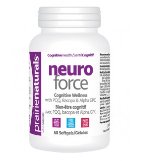 Prairie Naturals 프레리 내추럴스 PQQ, Bacopa, Alpha GPC 60 소프트젤을 함유한 Neuro-Force 인지 건강 혼합 | 매일 업데이트되는 특가 상품 | VITASHOP