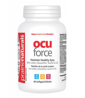 Prairie Naturals Ocu-Force Vision Support with Lutein, Astaxanthin,Taurine, C3G, Vitamins, Minerals 60 Softgels | Unbeatable Pri