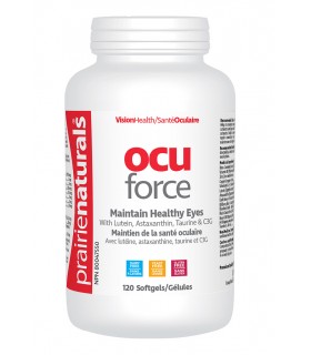 Prairie Naturals Ocu-Force Vision Support with Lutein, Astaxanthin,Taurine, C3G, Vitamins, Minerals 120 Softgels | Unbeatable Pr