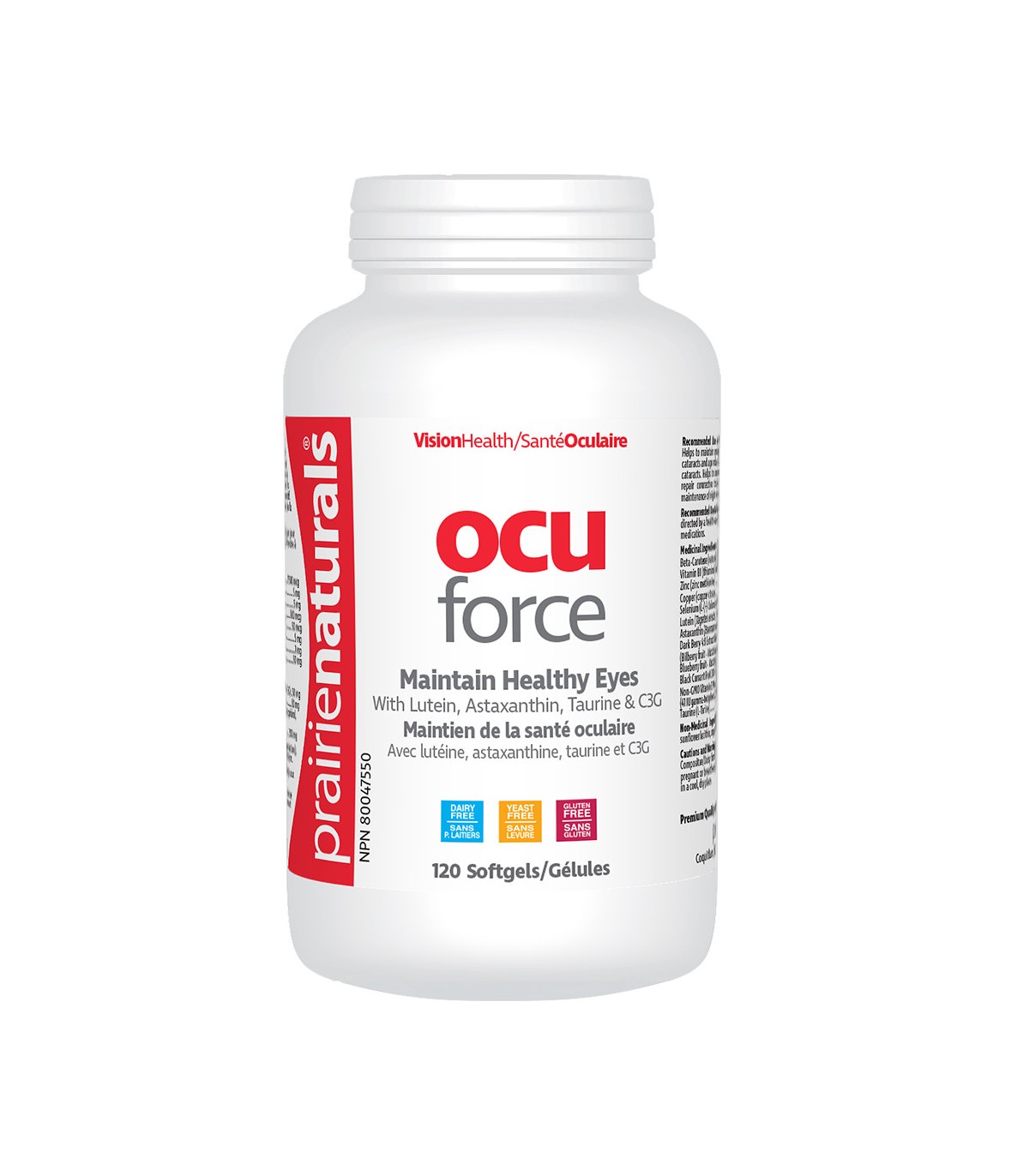 Ocu-Force Vision Support with Lutein, Astaxanthin,Taurine, C3G, Vitamins, Minerals 120 Softgels | Safest & Easiest Shopping Vita