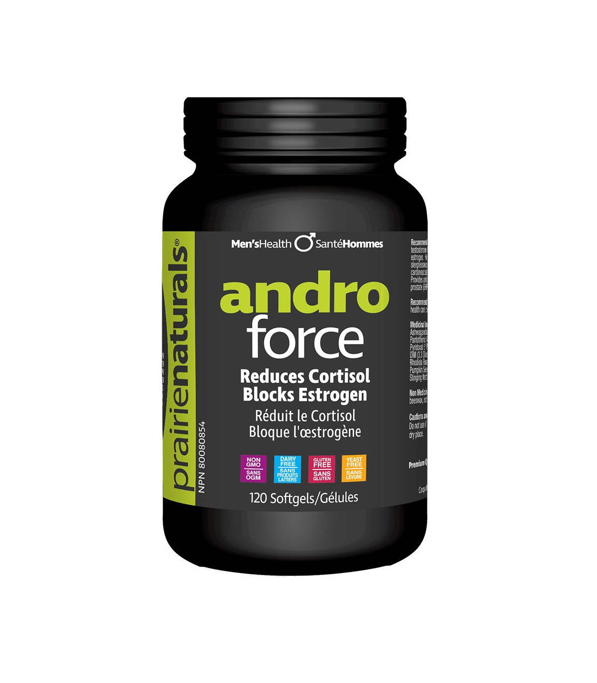 Prairie Naturals Andro-Force Reduces Cortisol Blocks Estrogen 120 Softgels | Unbeatable Prices, Daily Deals | VITASHOP