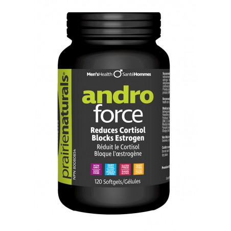 Prairie Naturals Andro-Force Reduces Cortisol Blocks Estrogen 120 Softgels | Unbeatable Prices, Daily Deals | VITASHOP